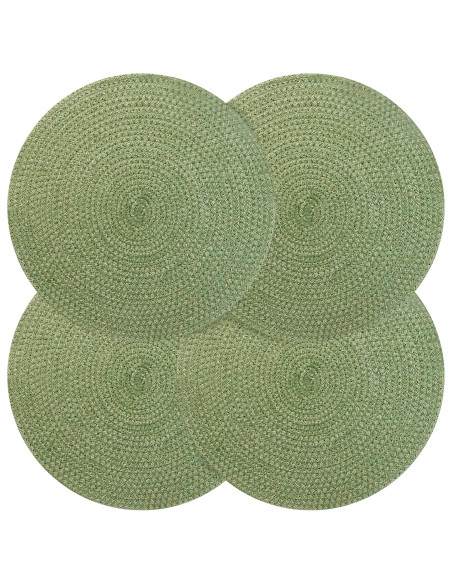 Sottobicchieri in juta 4 pcs Verde oliva Ø 30 cm