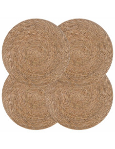 Tovagliette in erba di mare 4 pcs Naturale Ø 30 cm