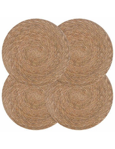 Tovagliette in erba di mare 4 pcs Naturale Ø 30 cm