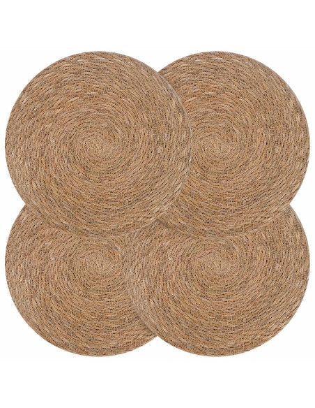 Tovagliette in erba di mare 4 pcs Naturale Ø 30 cm