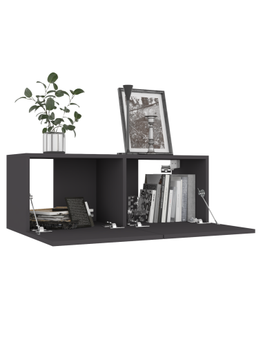 | Mobile TV | Grigio 80 x 30 x 30 cm Legno multistrato
