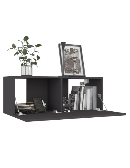 | Mobile TV | Grigio 80 x 30 x 30 cm Legno multistrato