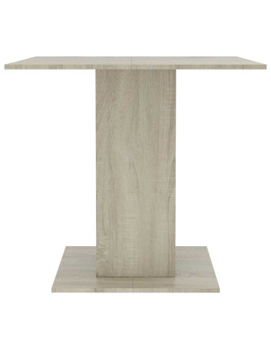 Tavolo da Pranzo Bianco e Rovere Sonoma 80x80x75cm Multistrato