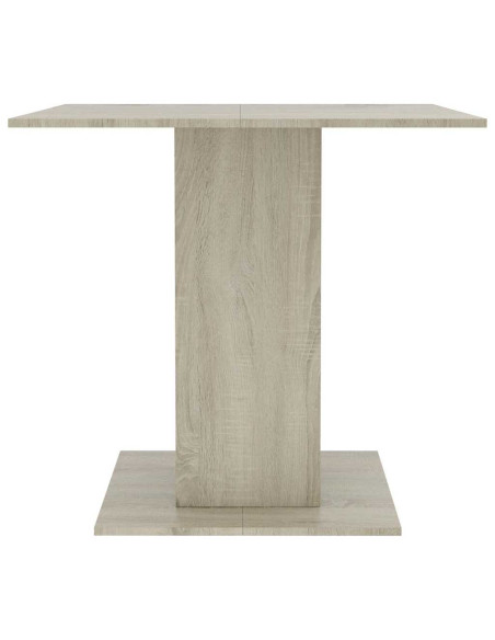 Tavolo da Pranzo Bianco e Rovere Sonoma 80x80x75cm Multistrato
