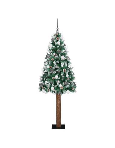 Albero di Natale snodato con 300 LED con supporto Verde 210 cm
