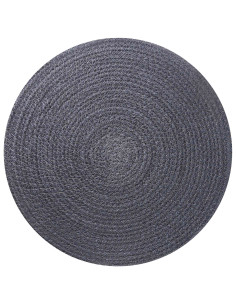 Sottobicchieri in juta 12 pcs Grigio scuro Ø 30 cm 2