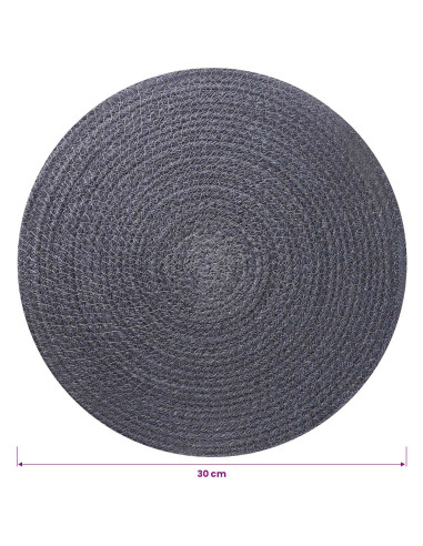 Sottobicchieri in juta 12 pcs Grigio scuro Ø 30 cm
