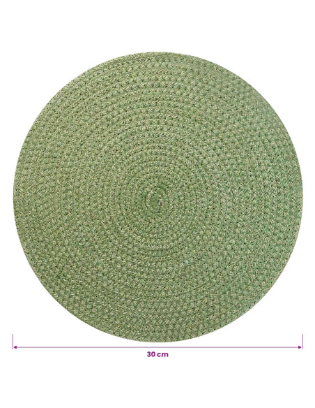 Sottobicchieri in juta 12 pcs Verde oliva Ø 30 cm