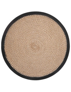 Sottobicchieri in juta 4 pcs Naturale e Nero Ø 30 cm 2