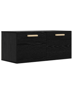 Armadietto a muro A parete Rovere nero 80 x 36,5 x 35 cm