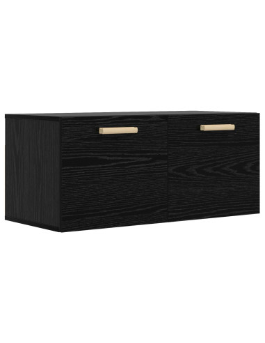Armadietto a muro A parete Rovere nero 80 x 36,5 x 35 cm