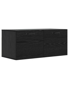 Armadietto a muro A parete Rovere nero 80 x 36,5 x 35 cm