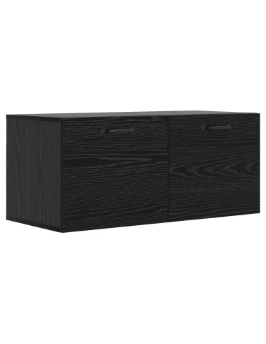 Armadietto a muro A parete Rovere nero 80 x 36,5 x 35 cm