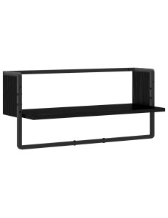 Scaffale da parete A parete Rovere nero 65 x 25 x 30 cm