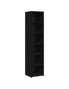 Credenza Rovere Nero 40 x 41 x 185 cm Legno ingegnerizzato