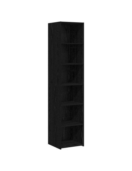 Credenza Rovere Nero 40 x 41 x 185 cm Legno ingegnerizzato
