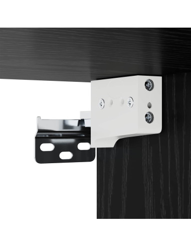 Armadietto a muro A parete Rovere nero 80 x 36,5 x 35 cm