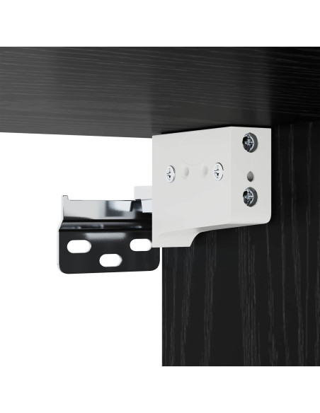 Armadietto a muro A parete Rovere nero 80 x 36,5 x 35 cm