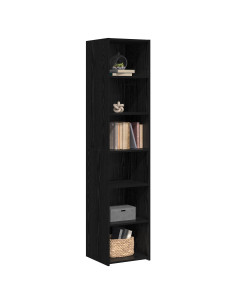 Credenza Rovere Nero 40 x 41 x 185 cm Legno ingegnerizzato 2