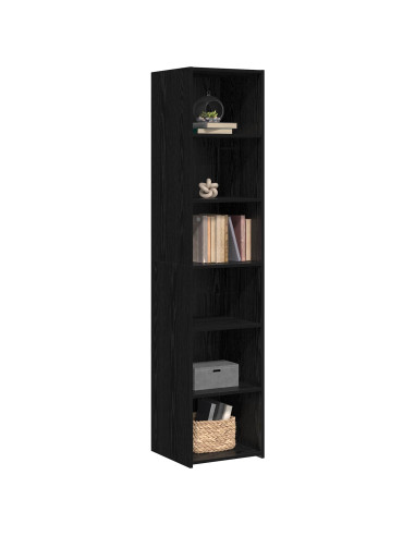 Credenza Rovere Nero 40 x 41 x 185 cm Legno ingegnerizzato