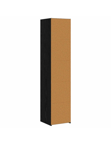 Credenza Rovere Nero 40 x 41 x 185 cm Legno ingegnerizzato