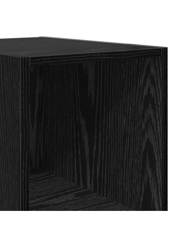 Credenza Rovere Nero 40 x 41 x 185 cm Legno ingegnerizzato