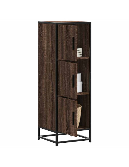Credenza Rovere Marrone Legno Multistrato Metallo
