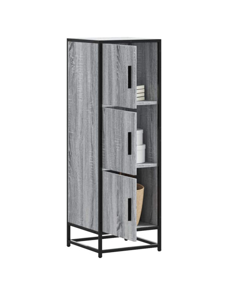 Credenza Grigio Sonoma Legno Multistrato Metallo