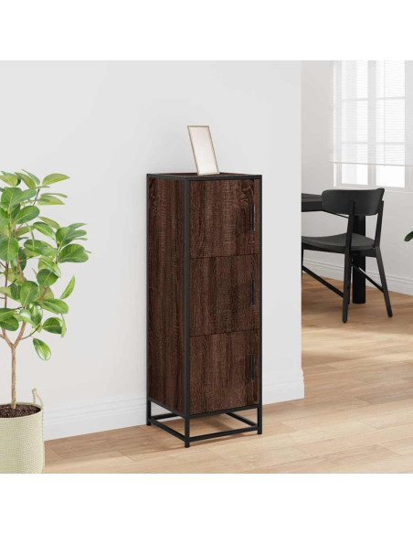 Credenza Rovere Marrone Legno Multistrato Metallo