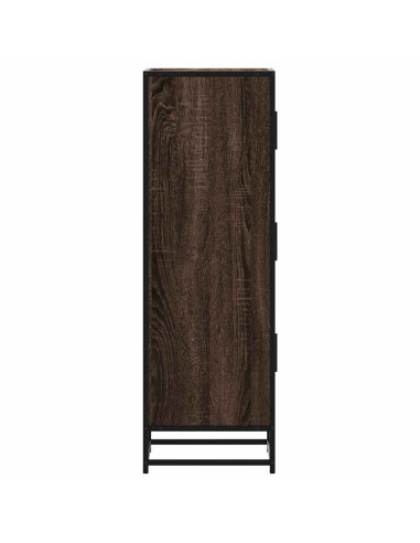 Credenza Rovere Marrone Legno Multistrato Metallo