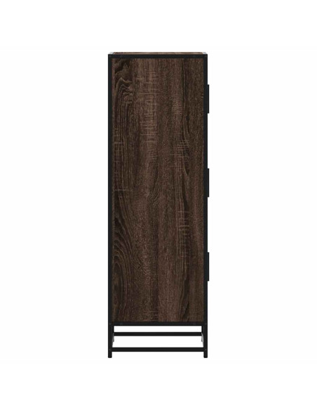 Credenza Rovere Marrone Legno Multistrato Metallo