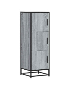 Credenza Grigio Sonoma Legno Multistrato Metallo 2