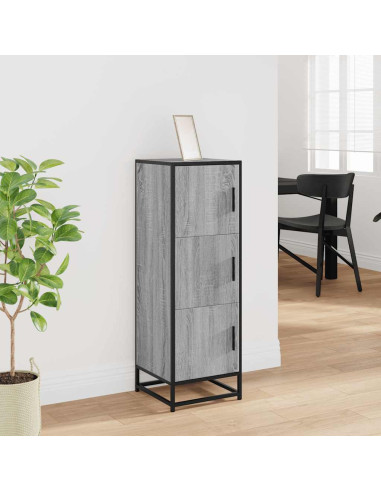 Credenza Grigio Sonoma Legno Multistrato Metallo
