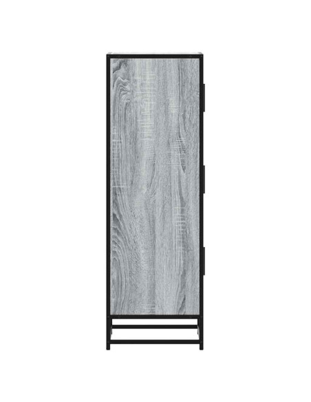 Credenza Grigio Sonoma Legno Multistrato Metallo