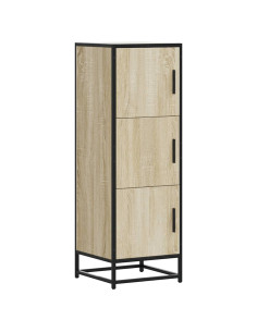 Credenza Rovere Sonoma Legno Multistrato Metallo 2