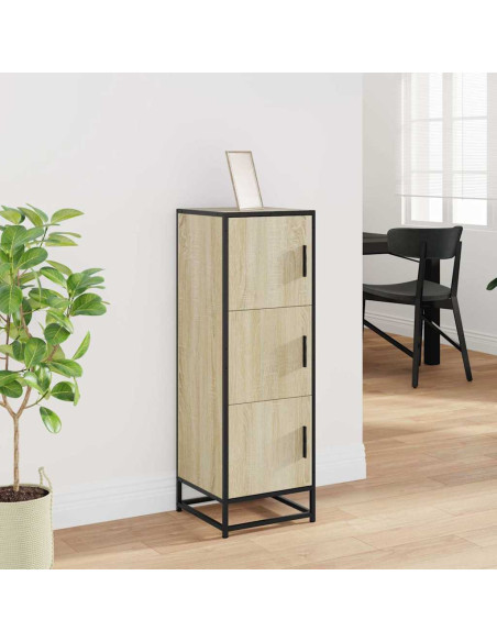 Credenza Rovere Sonoma Legno Multistrato Metallo