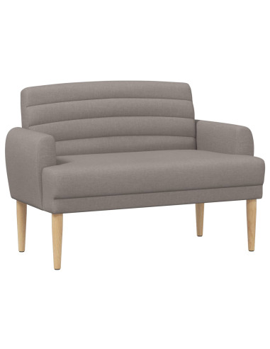 Loveseat con bottoni imbottiti Tortora 116 x 67 x 80 cm Tessuto