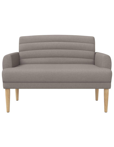 Loveseat con bottoni imbottiti Tortora 116 x 67 x 80 cm Tessuto