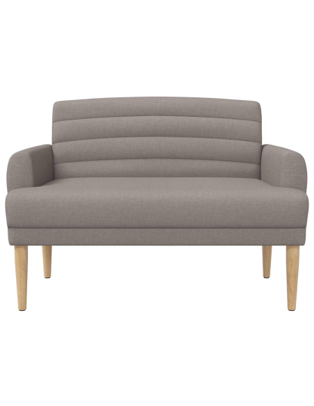 Loveseat con bottoni imbottiti Tortora 116 x 67 x 80 cm Tessuto