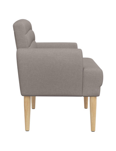 Loveseat con bottoni imbottiti Tortora 116 x 67 x 80 cm Tessuto