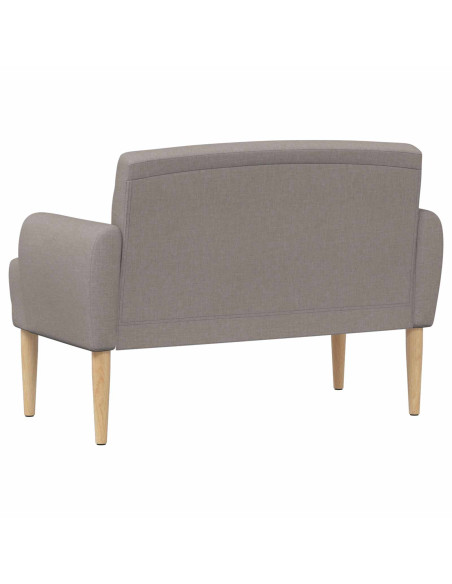 Loveseat con bottoni imbottiti Tortora 116 x 67 x 80 cm Tessuto
