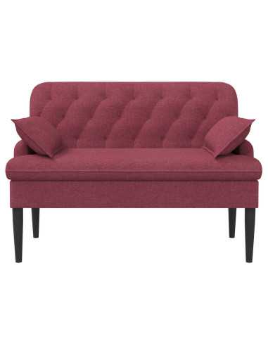 Loveseat con bottoni imbottiti Rosso Vino 111 x 68 x 80 cm