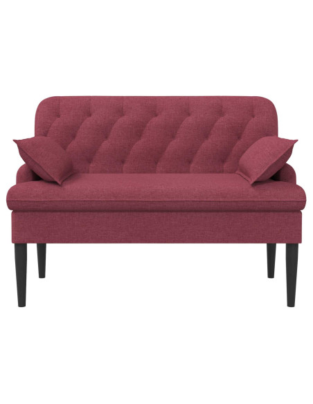 Loveseat con bottoni imbottiti Rosso Vino 111 x 68 x 80 cm