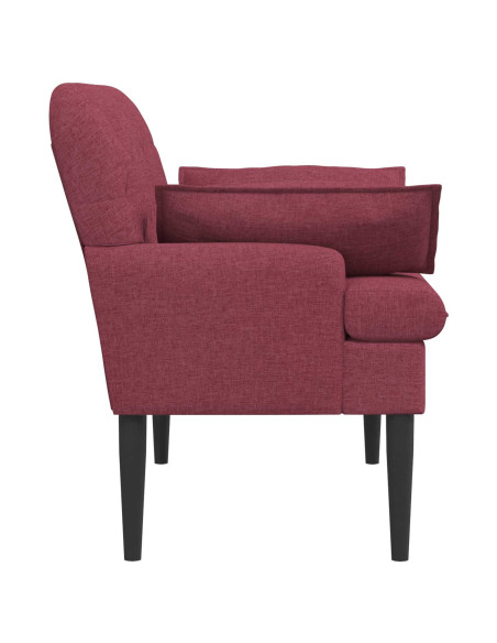 Loveseat con bottoni imbottiti Rosso Vino 111 x 68 x 80 cm