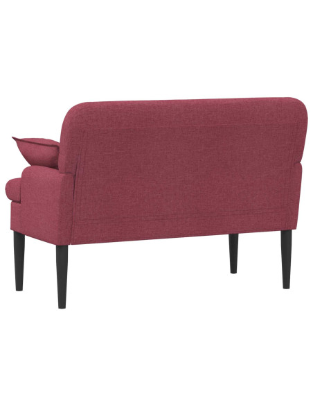 Loveseat con bottoni imbottiti Rosso Vino 111 x 68 x 80 cm