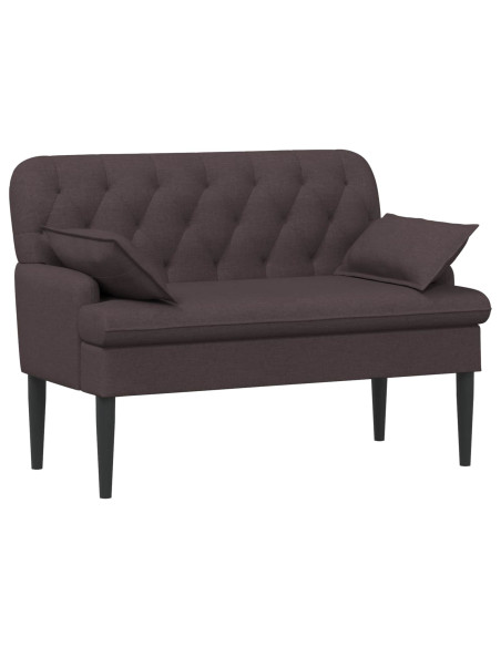 Loveseat con bottoni imbottiti Marrone Scuro 111 x 68 x 80 cm