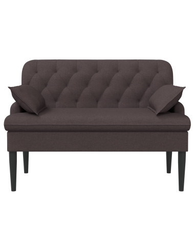 Loveseat con bottoni imbottiti Marrone Scuro 111 x 68 x 80 cm