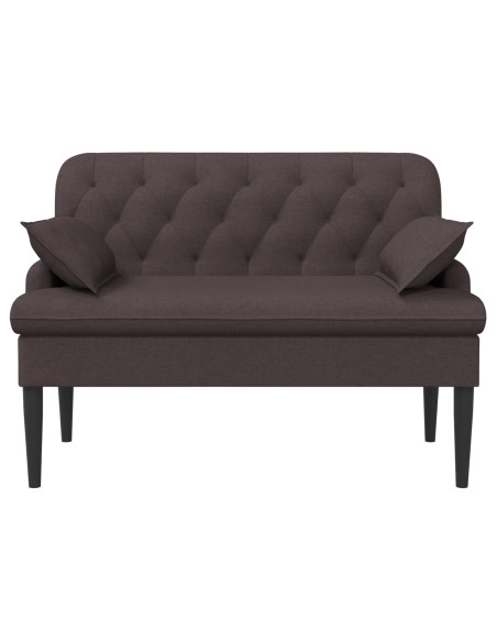 Loveseat con bottoni imbottiti Marrone Scuro 111 x 68 x 80 cm