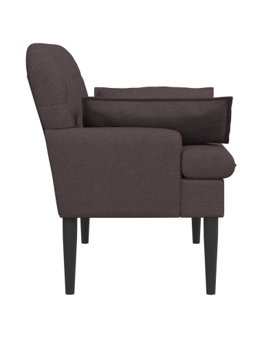 Loveseat con bottoni imbottiti Marrone Scuro 111 x 68 x 80 cm