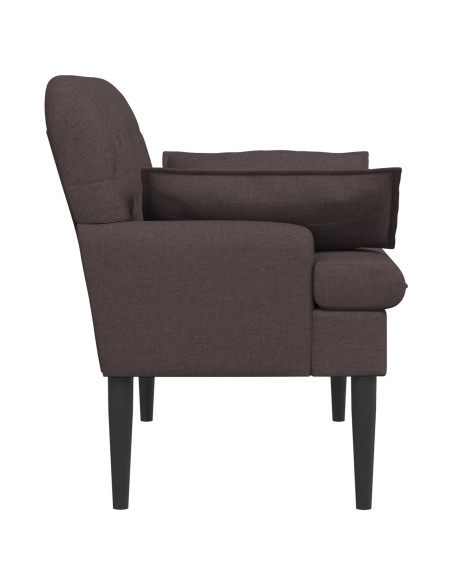 Loveseat con bottoni imbottiti Marrone Scuro 111 x 68 x 80 cm